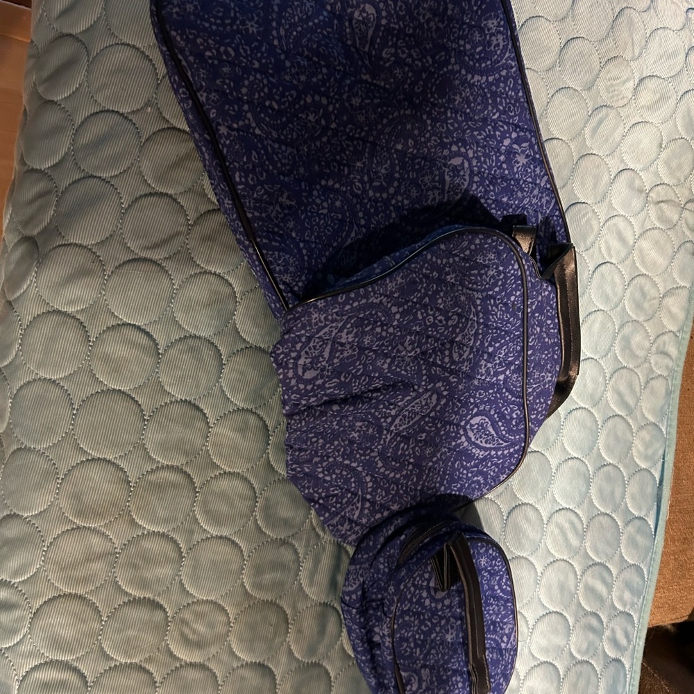 Blue Paisley Travel Bag Set